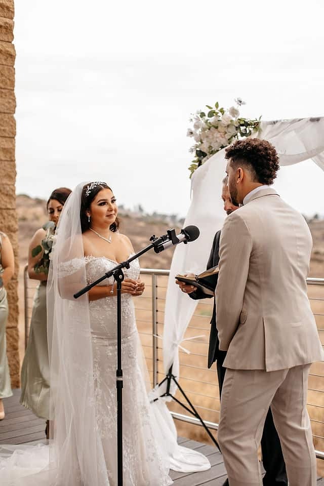 couple exchanging vows